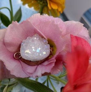 Angel aura quartz pendant